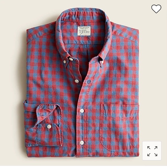 J Crew Secret Wash organic cotton poplin shirt in heather in slim - Picture 1 of 4